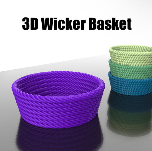 Unique 3d printed Wicker Basket
